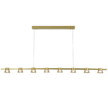 Rocket Iron & Glass Tri-Colour LED 8 Light Pendant